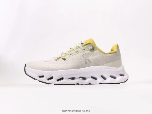 ON Running Shoes White Yellow Mesh Breathable Lightweight
