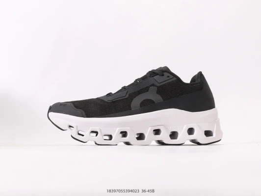 On Running Shoes Black Mesh Distinctive CloudTec Soles