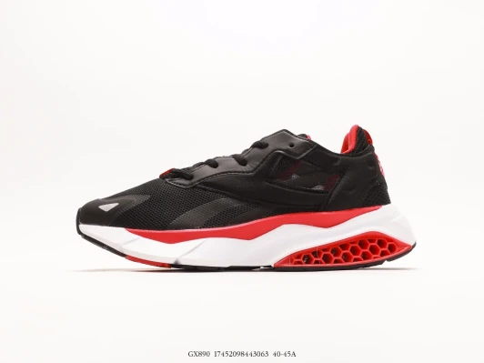 Reebok Men's Running Shoes Black Red Mesh BV7075-001