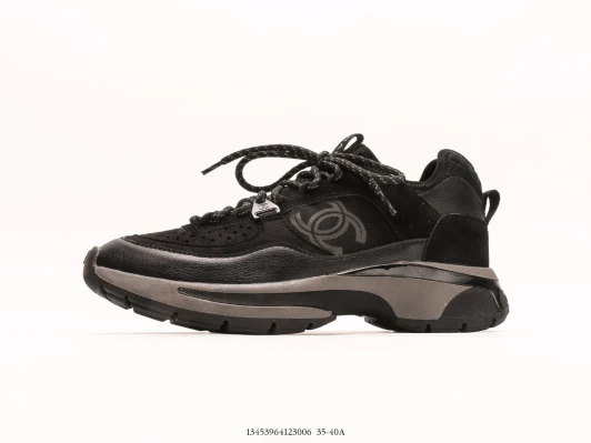 Chanel Trainers Black Suede And Mesh Chunky Sole DV3211-001