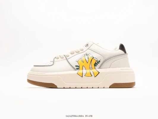 MLB Sneakers White Leather Graphic Logo PA0920-008