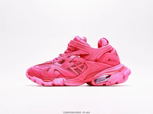 Balenciaga Track Sneakers Pink Mesh And Rubber