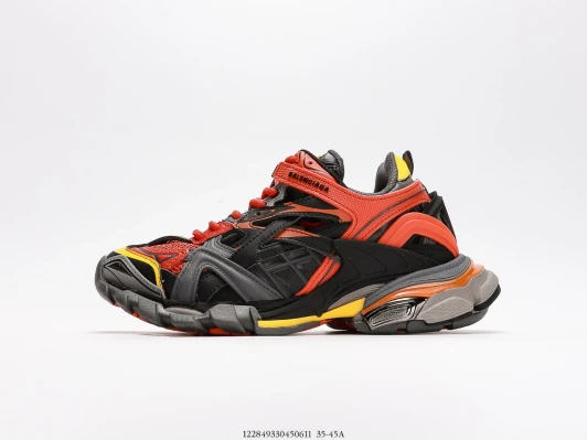 Balenciaga Track Sneakers Black Orange Yellow Rubber