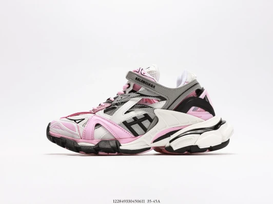 Balenciaga Track Sneakers Pink Leather and Mesh