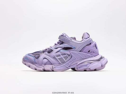 Balenciaga Track Sneakers Lilac Rubber Mesh