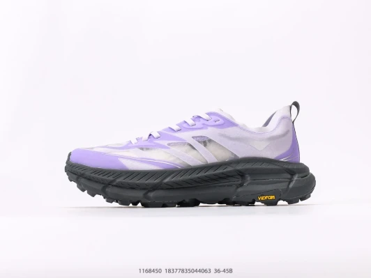 Hoka Running Shoes Purple Translucent Synthetic Lightweight