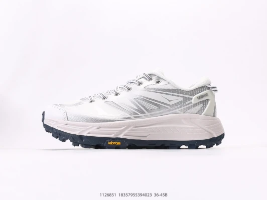 Hoka Running Shoes White Mesh Synthetic Detail