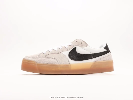 Nike Suede And Canvas Sneakers Cream Black Gum Sole DR9114-101