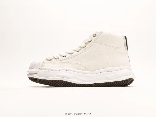 Maison Margiela Canvas High-Top Sneakers White Rubber Sole Maison Margiela Canvas High-Top Sneakers White Rubber Sole