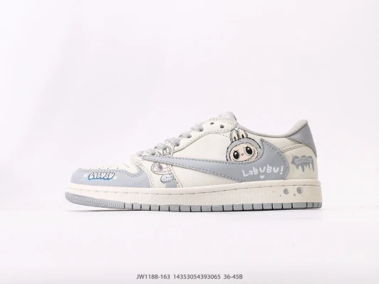 Nike Casual Sneakers White Grey Graphic Print Lace-Up JW1188-163