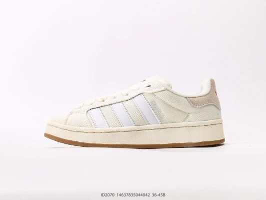 Adidas Campus White Canvas Platform Sneakers ID2070