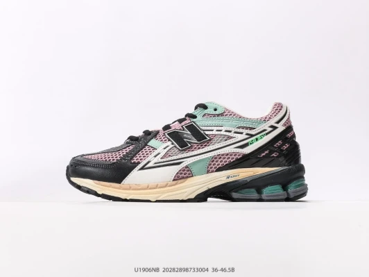 New Balance 1906R Sneakers Black Pink Teal Mesh