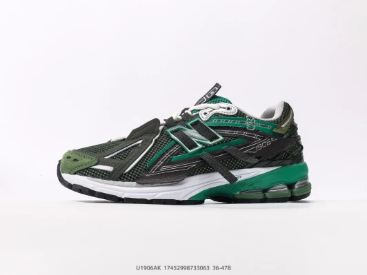New Balance 1906R Green Suede Mesh Running Shoes
