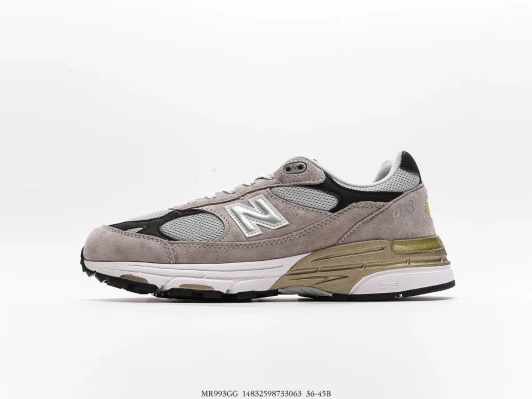 New Balance 993 Grey Suede Mesh Running Shoes