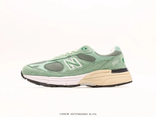 New Balance 993 GW Mint Green Suede & Mesh Running Shoes