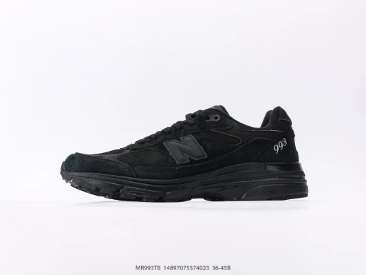New Balance 993 Black Suede Mesh Running Shoes