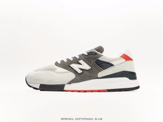 New Balance M998CREA Suede & Mesh Sneakers Grey Red