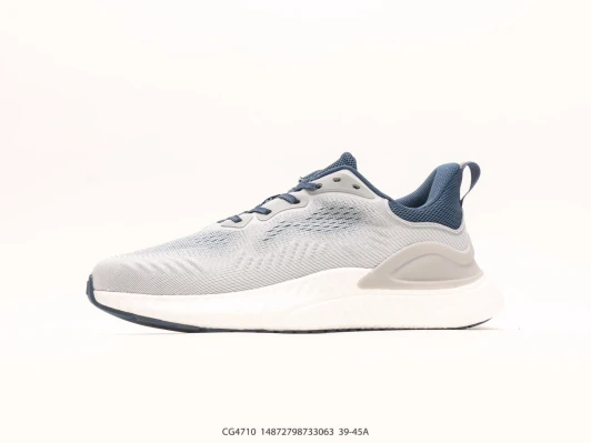 Men's Running Shoes Grey Mesh Lace-Up Athletic Sneakers CG4710