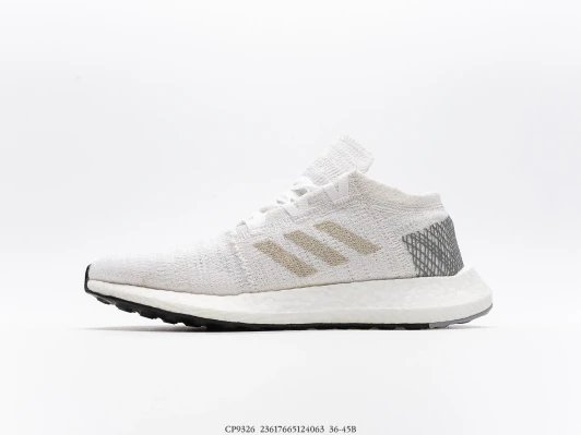 Adidas Running Shoes White Knit Sneakers CP9326