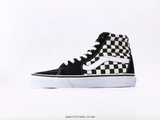 Vans Sk8-Hi Checkerboard High Top Sneakers Black White