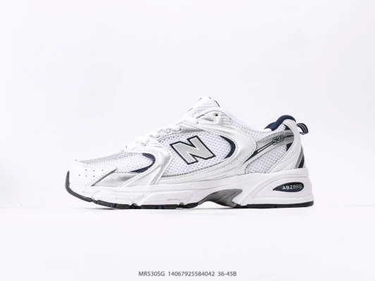 New Balance 530 Trainers White Silver Navy MR530SG