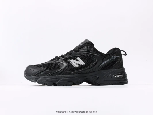 New Balance Sneakers Black Mesh Synthetic Leather MR530FB1