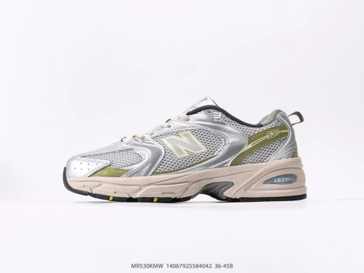 New Balance 530 Silver Olive Mesh Running Shoes MR530KMW
