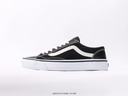 Vans Sneakers Black White Sidestripe Canvas