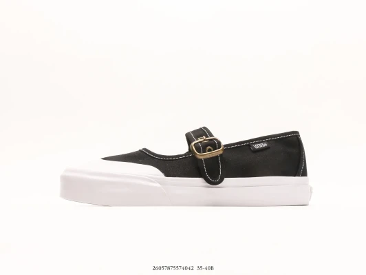Vans Mary Jane Platform Shoes Black White
