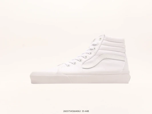 Vans High-Top Sneakers White Canvas Padded Collar