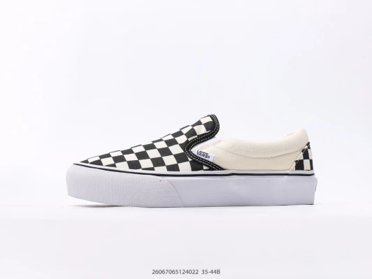 Vans Slip On Platform Checkerboard Sneakers Black White