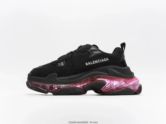Balenciaga Triple S Sneakers Black Pink Sole DJ4375-0042