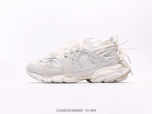Balenciaga Sneakers White Leather Mixed Media Chunky Sole BV0074-200e