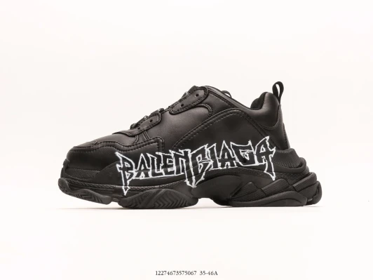 Balenciaga Triple S Sneakers Black Graffiti
