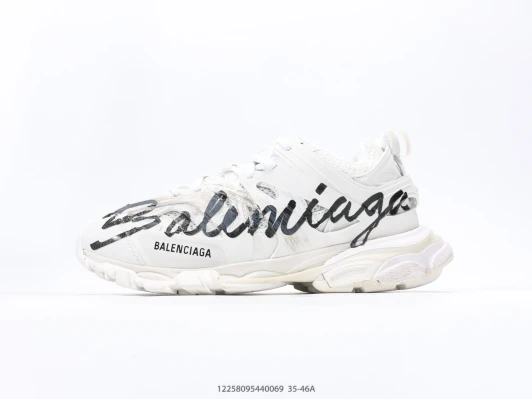 Balenciaga Sneakers White Black Graffiti Logo BV0074-6003