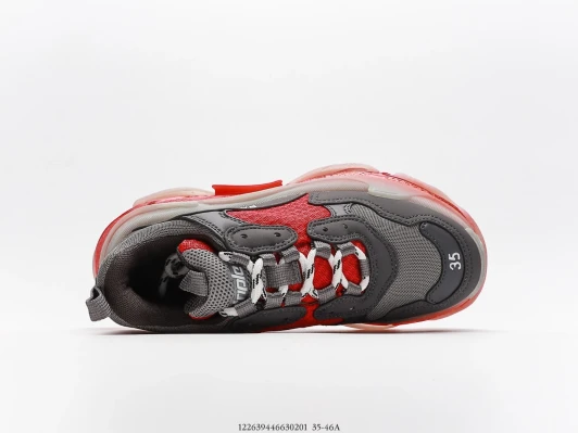Balenciaga Triple S Sneakers Grey Red
