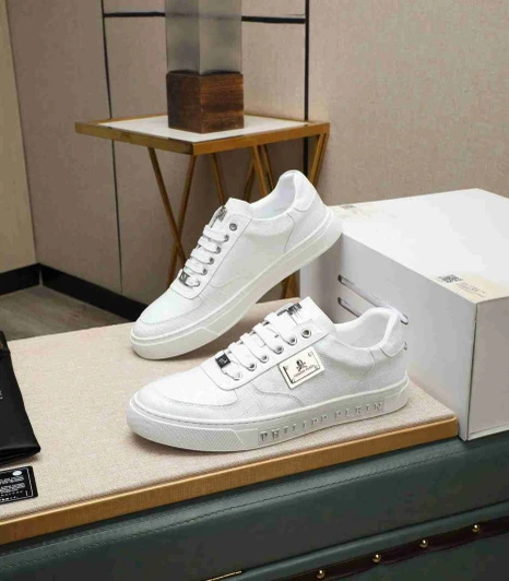 Philipp Plein Sneakers White Leather Embossed Philipp Plein Sneakers White Leather Embossed