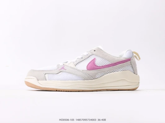 Nike Sneakers White Pink Suede Mesh Casual Shoes HQ0506-105