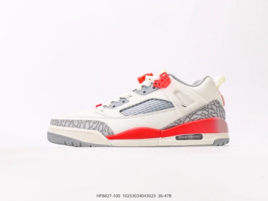 Jordan 3 White Red Elephant Print Leather Sneakers HF8827