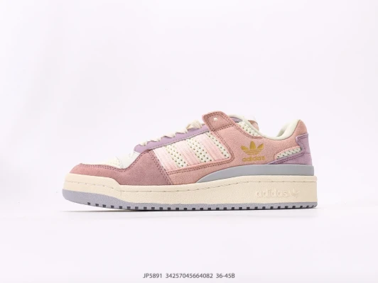 Adidas Forum Low Pink Suede Platform Sneakers JP5891