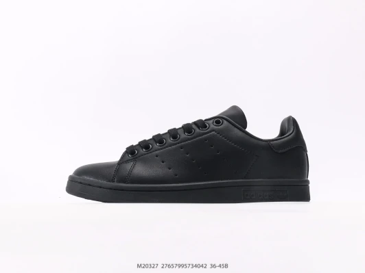Adidas Stan Smith Sneakers Black Leather Low-Top M20327