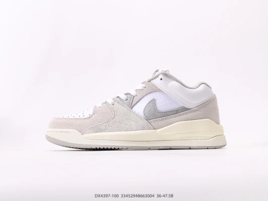 Nike Sneakers Grey Suede & Mesh Mid-Top DX4397