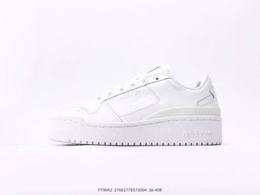 Adidas Platform Sneakers White Leather Lace-Up FY9042