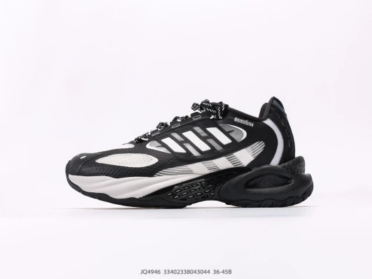 Adidas Running Shoes Black White Mesh Synthetic JQ4946