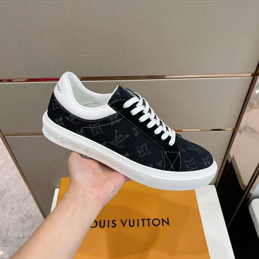 Louis Vuitton Monogram Denim Sneakers Black L2022