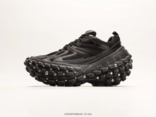 Balenciaga Runner Studded Sole Sneakers Black