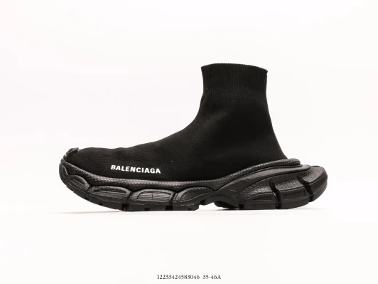 Balenciaga Speed Sock Black Knit Trainers
