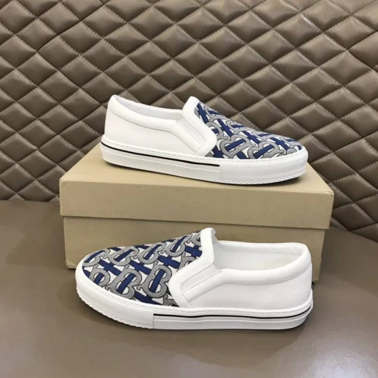 Burberry Slip-On Sneakers White Monogram Rubber Sole
