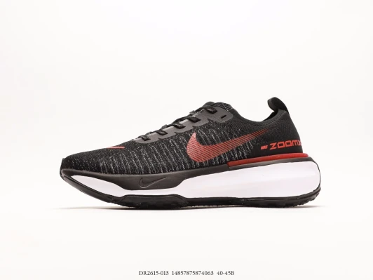 Nike Zoom Running Shoes Black Red Knit DR2615-013