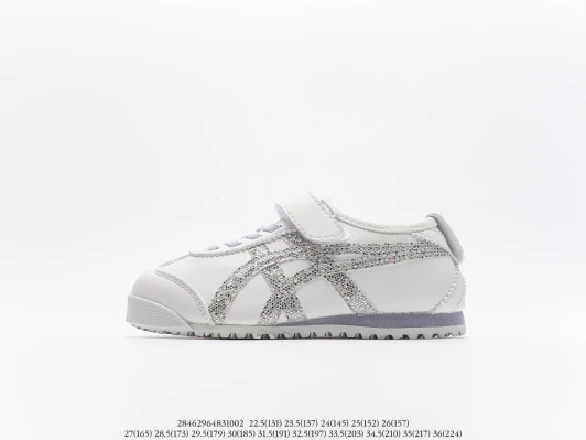 Onitsuka Tiger Mexico 66 Shoes White Glitter Velcro Strap